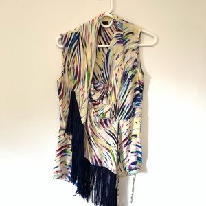 BCBGMaxAzria Multicolor Sleeveless Silk Top